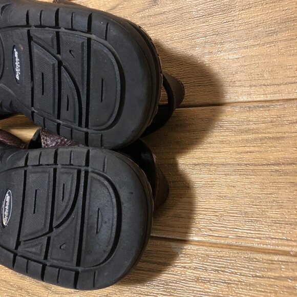 Dr Scholl men fisherman brown leather sandals, 11